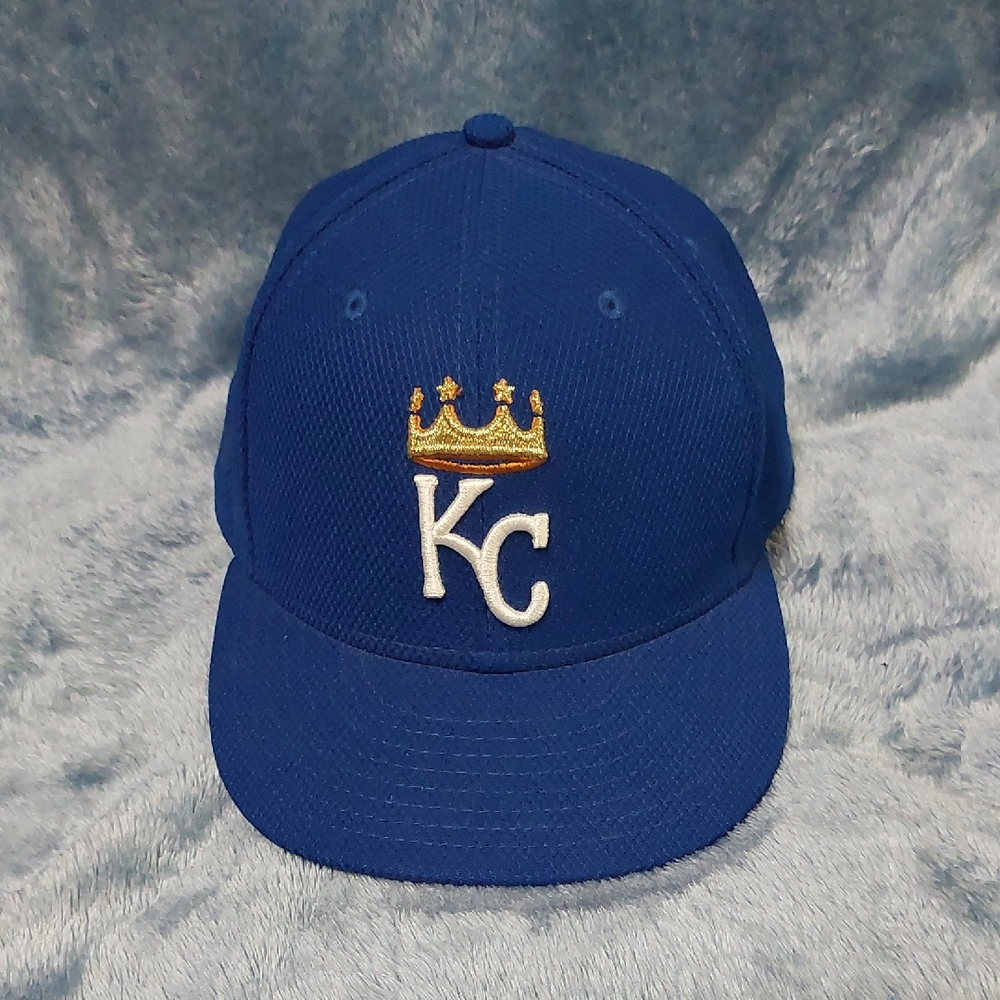 New Era Blue KC Royals Hat with Gold and White Embroidery